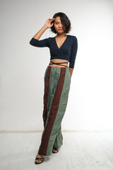 nimith pants - striped woven patchwork